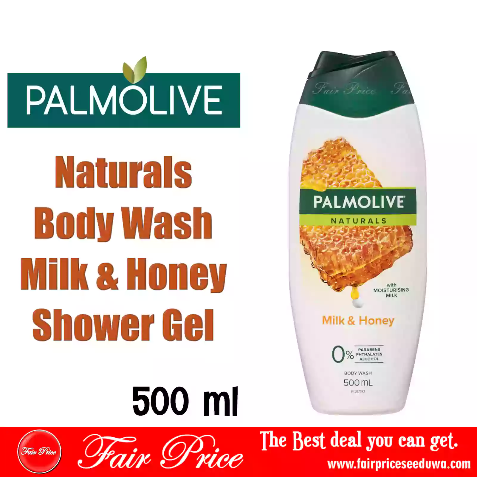 Palmolive Naturals Handseife Milk & Honey - 300 Ml, 6er Pack, Für Sehr Trockene Haut