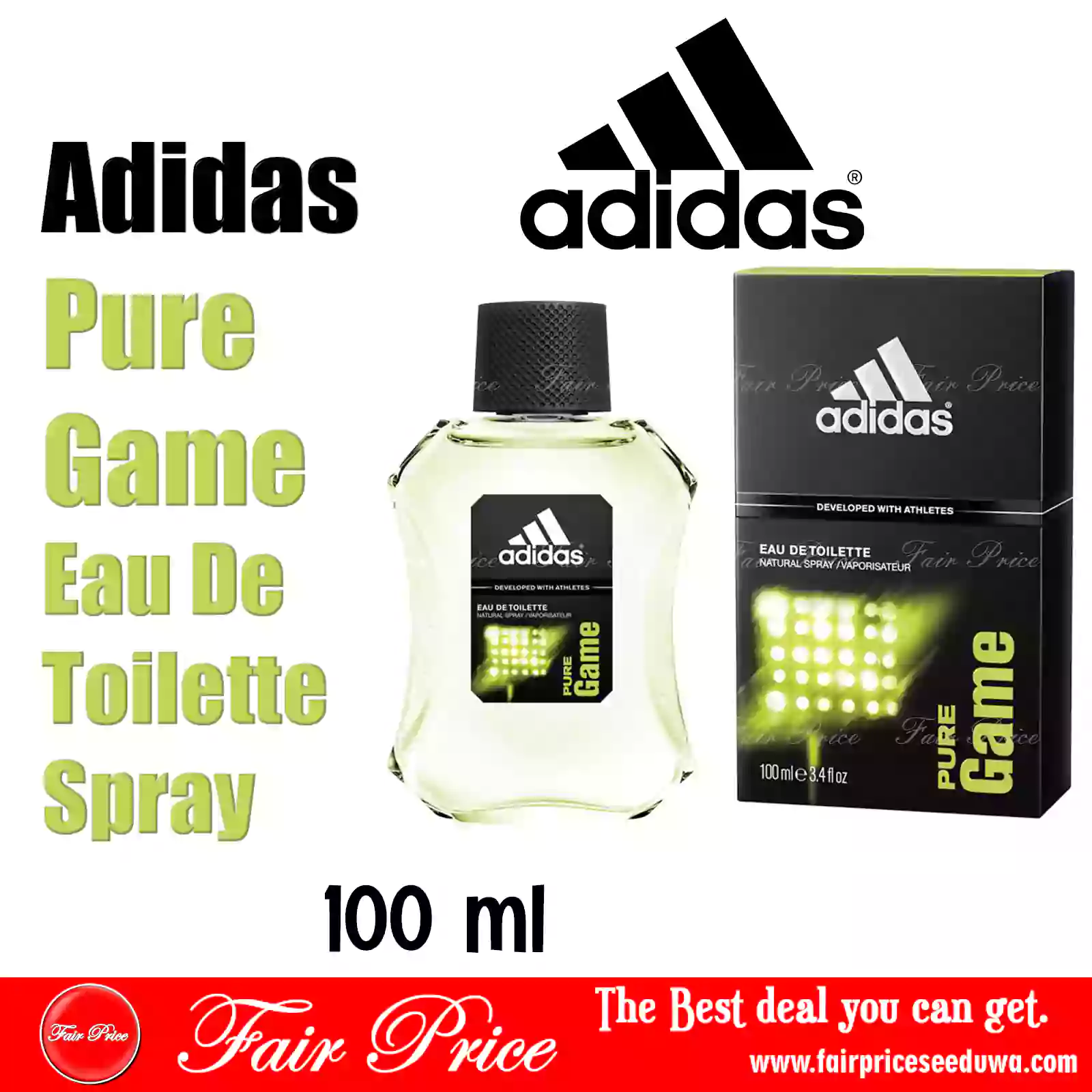 Melancholy tailor Economic Adidas Pure Game 100ml Eau De Toilette Spray – Fair Price – Seeduwa