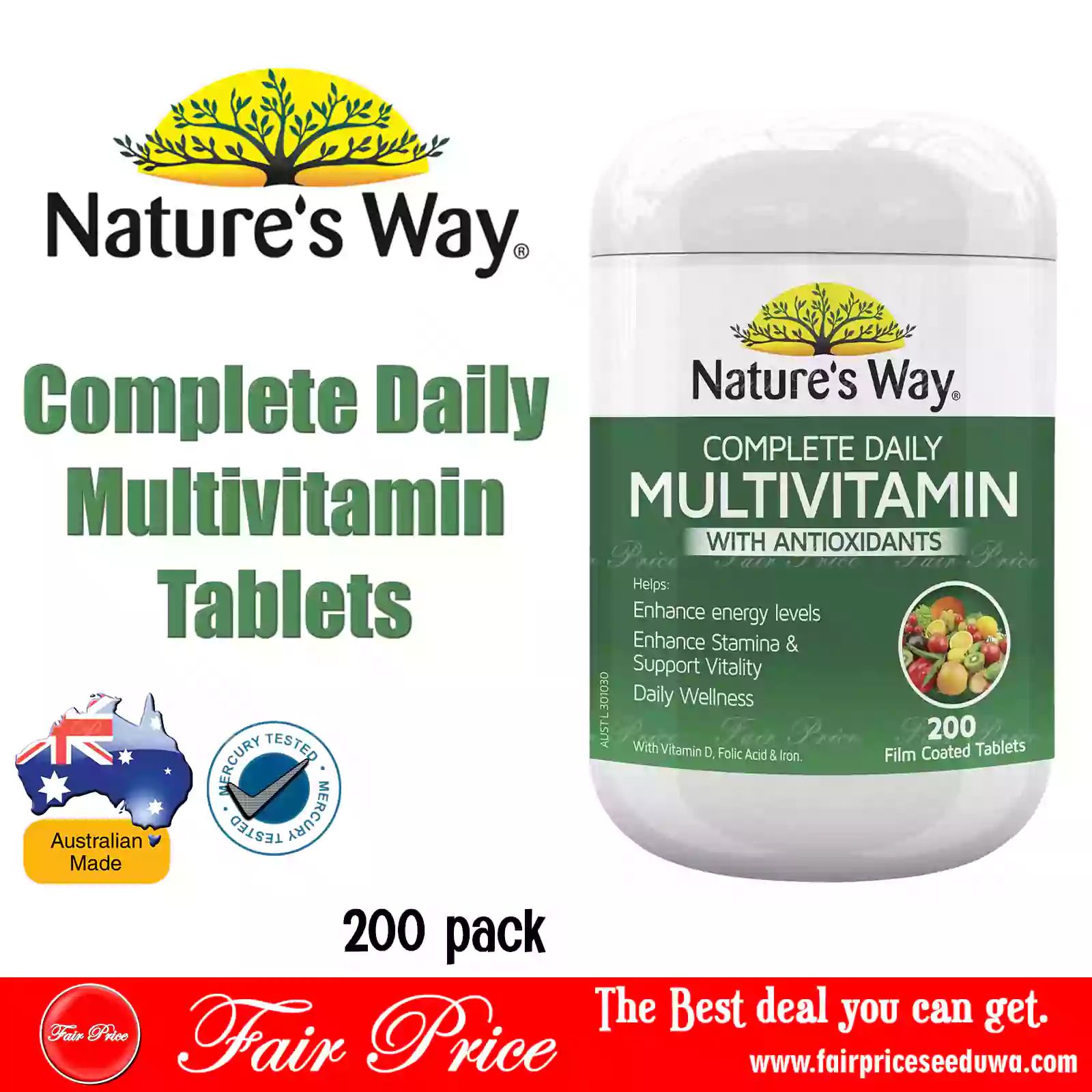 Nature’s Way Complete Daily Multivitamin Tablets 200 pack – Fair Price ...