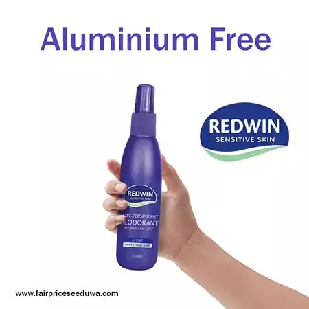 Redwin Antiperspirant Deodorant Aluminium Free Sport 150ml 2