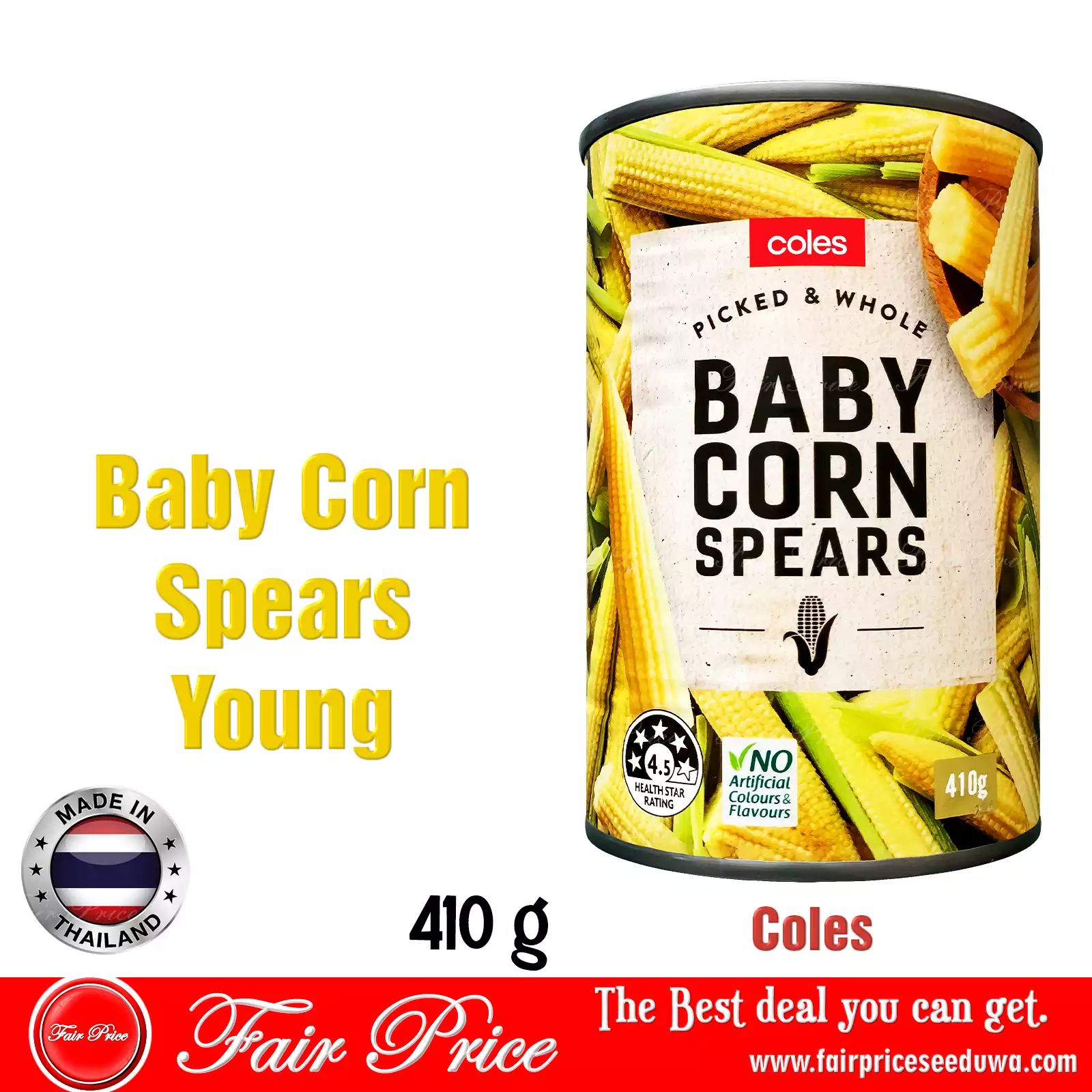 Baby Corn Spears Young 410g Fair Price Seeduwa
